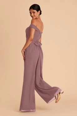 Gigi Convertible Jumpsuit - Dark Mauve -Elegant Moments Shop dark mauve gigi convertible bridesmaid jumpsuit 04