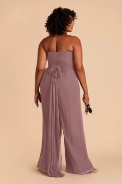 Gigi Convertible Jumpsuit - Dark Mauve -Elegant Moments Shop dark mauve gigi convertible plus size bridesmaid jumpsuit 03 3c0de041 376a 429b 8481 3e57e39ef6e4