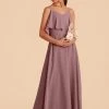 Janie Convertible Junior Dress - Dark Mauve -Elegant Moments Shop dark mauve janie convertible junior bridesmaid dress 02