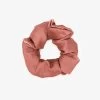 Cat Satin Scrunchie - Desert Rose -Elegant Moments Shop desert rose cat satin scrunchie getting ready flat lay 01