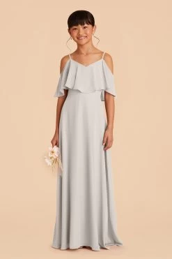 Janie Convertible Junior Dress - Dove Gray -Elegant Moments Shop dove gray janie convertible junior bridesmaid dress 04