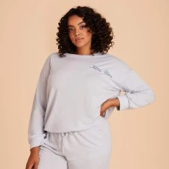 Crew Neck Sweatshirt - Dusty Blue -Elegant Moments Shop dusty blue crewneck plus size loungewear 05 b1fb6451 c11e 446d bb9a 7df026ec9a2c