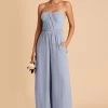 Gigi Convertible Jumpsuit - Dusty Blue -Elegant Moments Shop dusty blue gigi convertible bridesmaid jumpsuit 01
