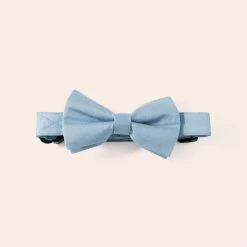 Sadie Dog Bow Tie Collar - Dusty Blue