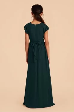 Celine Junior Dress - Emerald -Elegant Moments Shop emerald celine junior bridesmaid dress 03
