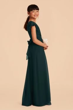 Celine Junior Dress - Emerald -Elegant Moments Shop emerald celine junior bridesmaid dress 04