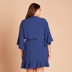 Kenny Ruffle Robe - Slate Blue -Elegant Moments Shop f2b798c3d24c5d30139dea0882033b9a