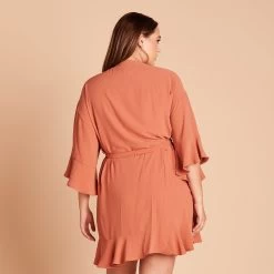 Kenny Ruffle Robe - Terracotta -Elegant Moments Shop f69c505cd2e000cda3273726a8130433