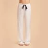 Jonny Satin Pajama Pants - Ivory -Elegant Moments Shop ivory jonny satin pants bridesmaid pajamas 01