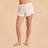 Olivia PJ Shorts - Ivory -Elegant Moments Shop ivory olivia satin cami shorts bridesmaid pajamas 01
