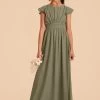 Celine Junior Dress - Moss Green -Elegant Moments Shop moss green celine junior bridesmaid dress 03