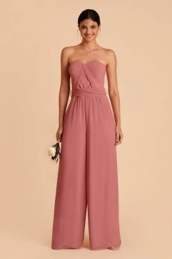 Gigi Convertible Jumpsuit - Mulberry -Elegant Moments Shop mulberry gigi convertible bridesmaid jumpsuit 02