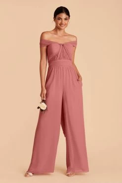 Gigi Convertible Jumpsuit - Mulberry -Elegant Moments Shop mulberry gigi convertible bridesmaid jumpsuit 03