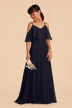 Janie Convertible Junior Dress - Navy -Elegant Moments Shop navy janie convertible junior bridesmaid dress 04