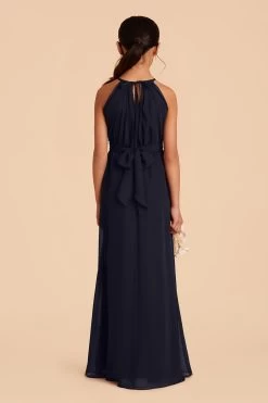 Sienna Junior Dress - Navy -Elegant Moments Shop navy sienna junior bridesmaid dress 04