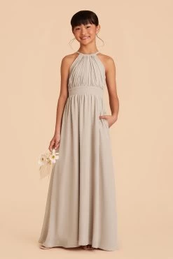 Sienna Junior Dress - Neutral Champagne