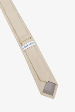 Simon Necktie - Neutral Champagne -Elegant Moments Shop neutral champagne simon necktie groomsmen accessories 02 1