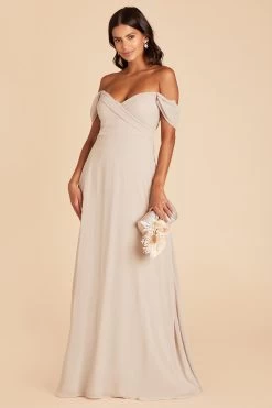 Spence Convertible Dress - Neutral Champagne -Elegant Moments Shop neutral champagne spence convertible slit bridesmaid dress 02 20955f85 bf4c 4096 b781 52ab958ea0e7