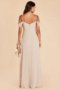 Spence Convertible Dress - Neutral Champagne -Elegant Moments Shop neutral champagne spence convertible slit bridesmaid dress 03 704a1c25 7d95 456e bbdc 806f1c1d0269