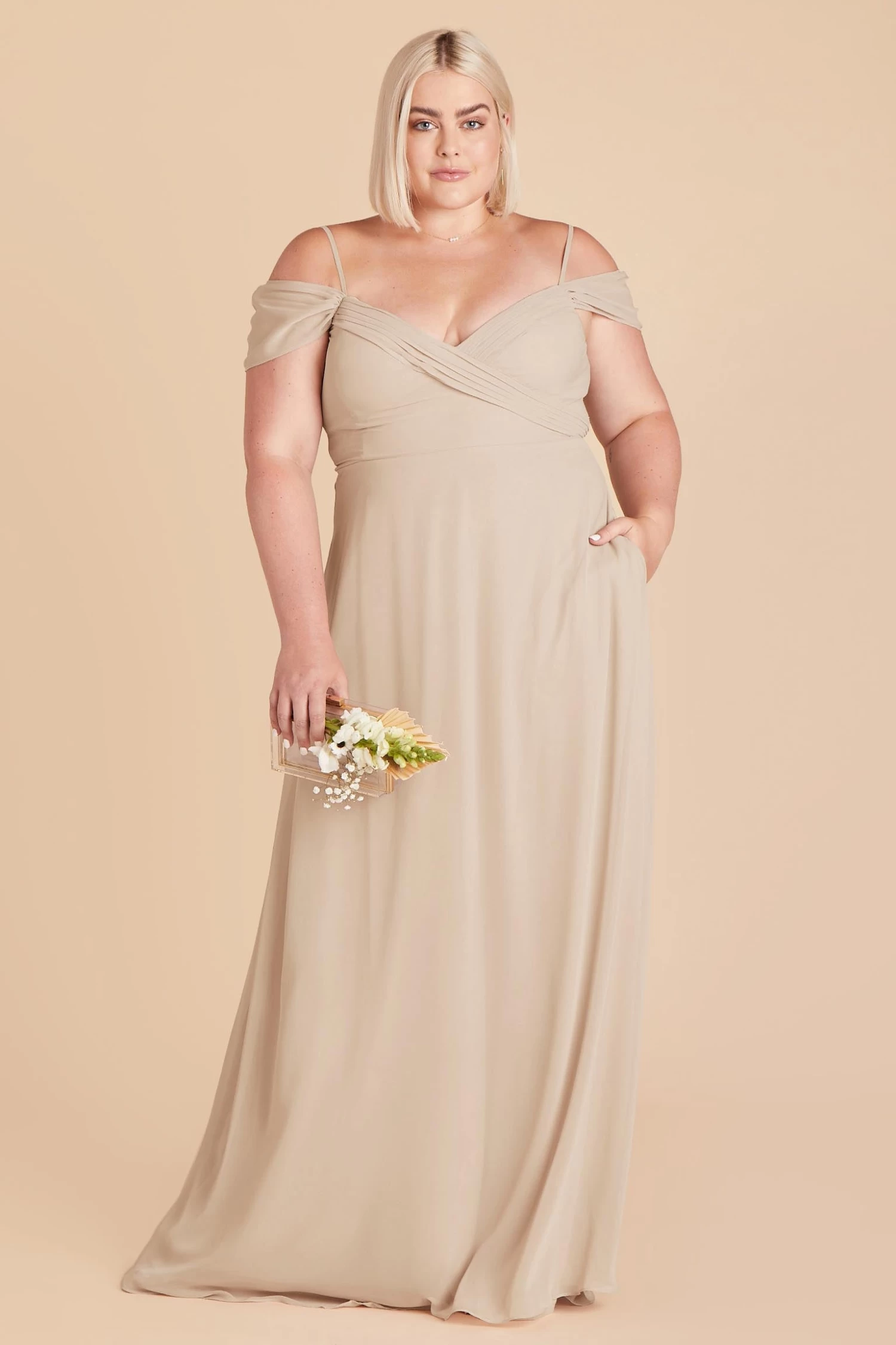 Spence Convertible Dress - Neutral Champagne - Image 13