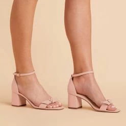 Elle Chunky Heel - Nude Blush -Elegant Moments Shop nude blush elle chunky heel bridesmaid shoes 04