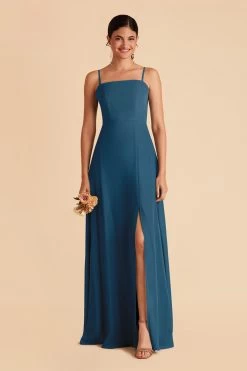Chris Convertible Chiffon Dress - Ocean Blue