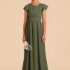 Celine Junior Dress - Olive -Elegant Moments Shop olive celine junior bridesmaid dress 01