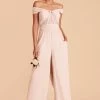 Gigi Convertible Jumpsuit - Pale Blush -Elegant Moments Shop pale blush gigi convertible bridesmaid jumpsuit 03