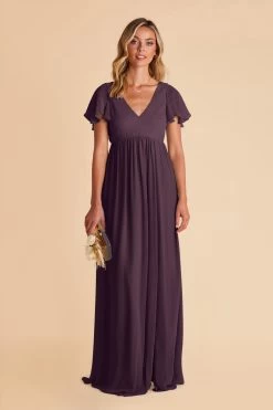 Hannah Empire Dress - Plum