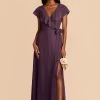 Jackson Chiffon Dress - Plum -Elegant Moments Shop plum jackson bridesmaid dress 02 54d34874 6d39 4b05 a607 62f1f138fea2