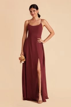 Amy Chiffon Dress - Rosewood