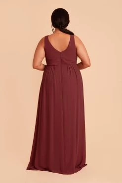 Laurie Empire Dress - Rosewood -Elegant Moments Shop rosewood laurie slit plus size bridesmaid dress 04 61dd7c32 cead 4aa8 8fdd ec165fc04f2f