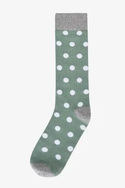 Polka Dot Groomsmen Socks By No Cold Feet - Sage