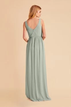 Laurie Empire Dress - Sage -Elegant Moments Shop sage laurie maternity chiffon bridesmaid dress 07