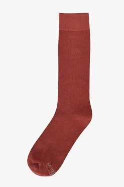 Solid Groomsmen Socks By No Cold Feet - Burnt Orange