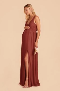 Laurie Empire Dress - Spice 12 Laurie Empire Dress - Spice -Elegant Moments Shop spice laurie convertible bridesmaid dress 01