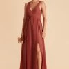Laurie Empire Dress - Spice -Elegant Moments Shop spice laurie slit bridesmaid dress 01