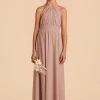 Sienna Junior Dress - Taupe -Elegant Moments Shop taupe sienna junior bridesmaid dress 01