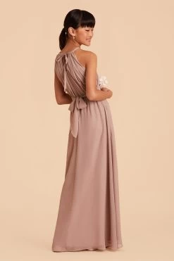 Sienna Junior Dress - Taupe -Elegant Moments Shop taupe sienna junior bridesmaid dress 06