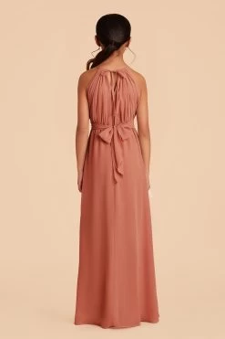 Sienna Junior Dress - Terracotta -Elegant Moments Shop terracotta sienna junior bridesmaid dress 04