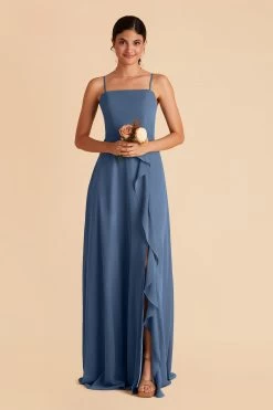Winnie Convertible Chiffon Dress - Twilight -Elegant Moments Shop twilight winnie convertible slit bridesmaid dress 03