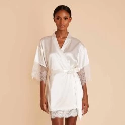 Betty Lace Robe - White
